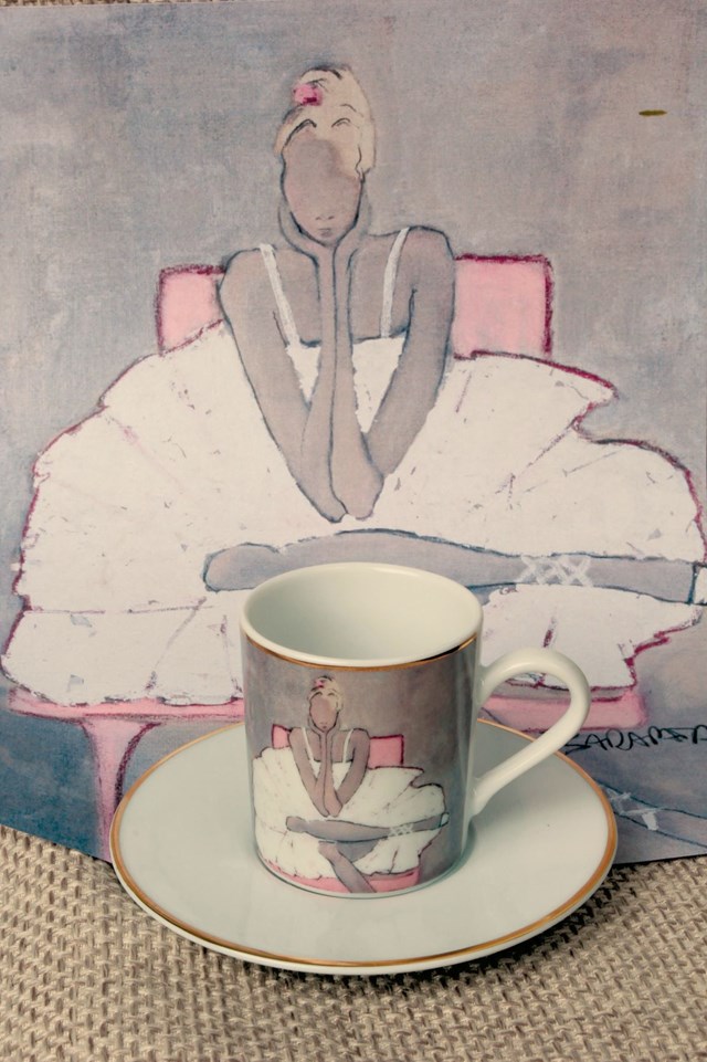 Living room Other by Joanna Sarapata titled Espresso cup - Ballerina III
