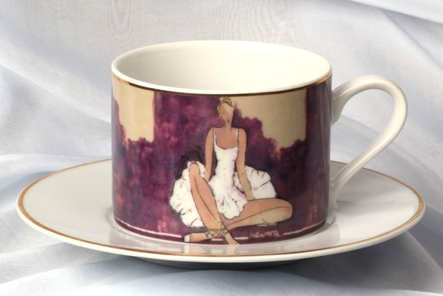 Living room Other by Joanna Sarapata titled Tea cup - Ballerina I