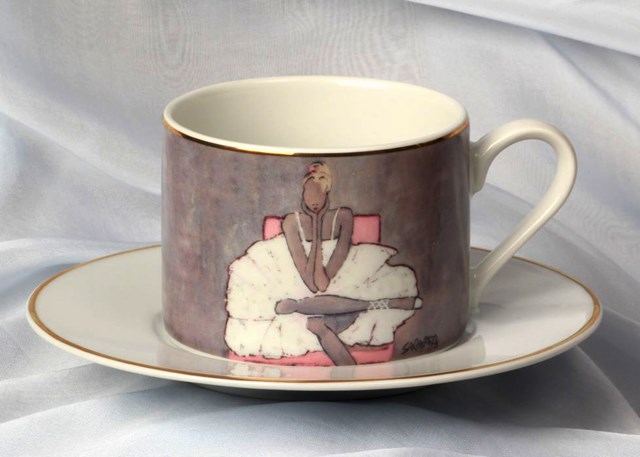 Living room Other by Joanna Sarapata titled Tea cup - Ballerina III