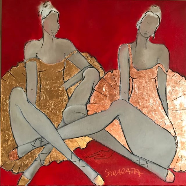 Living room painting by Joanna Sarapata titled Conversation