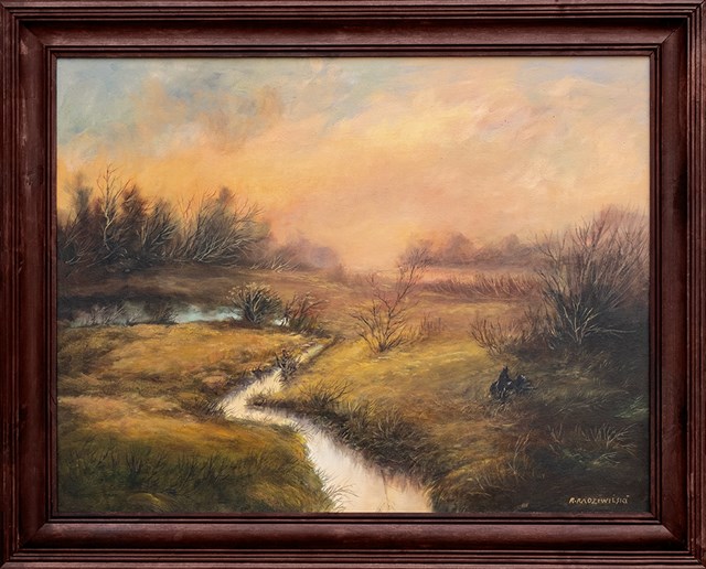 Living room painting by Ryszard Radziwilski titled Misty Morning