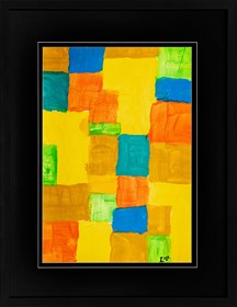 Living room painting by Piotr Młodożeniec titled Abstraction 24