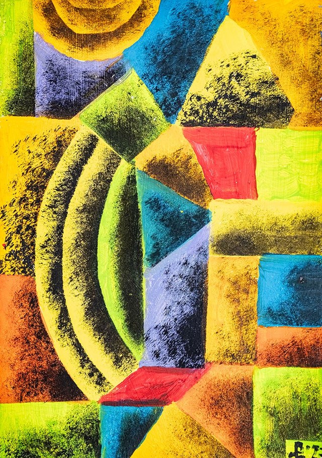 Obraz do salonu artysty Piotr Młodożeniec pod tytułem Kompozycja abstrakcyjna geometryczna