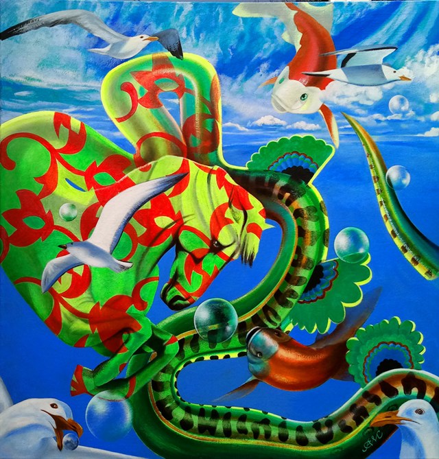Obraz do salonu artysty Anna Malinowska pod tytułem Olomato koń morski