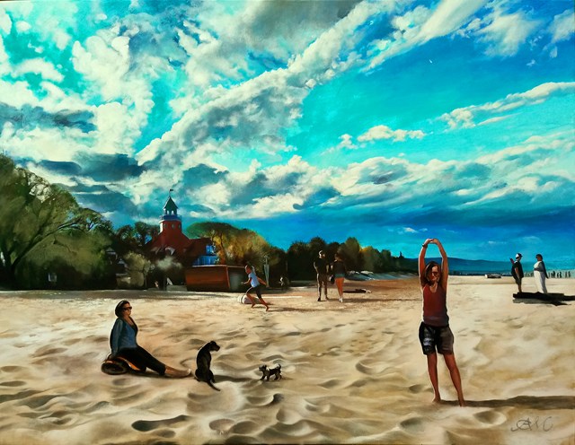 Obraz do salonu artysty Anna Malinowska pod tytułem Sopocka plaża