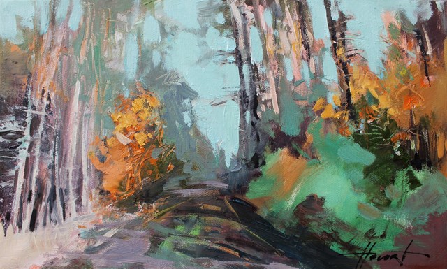Obraz do salonu artysty Henadzy Havartsou pod tytułem Jesienny las 2