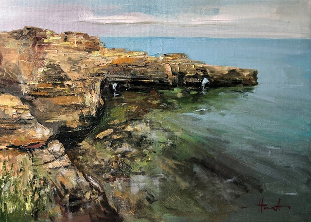 Living room painting by Henadzy Havartsou titled Algarve. Portugal 2