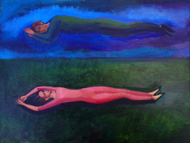 Living room painting by Katarzyna Karpowicz titled We Dream About Each Other III