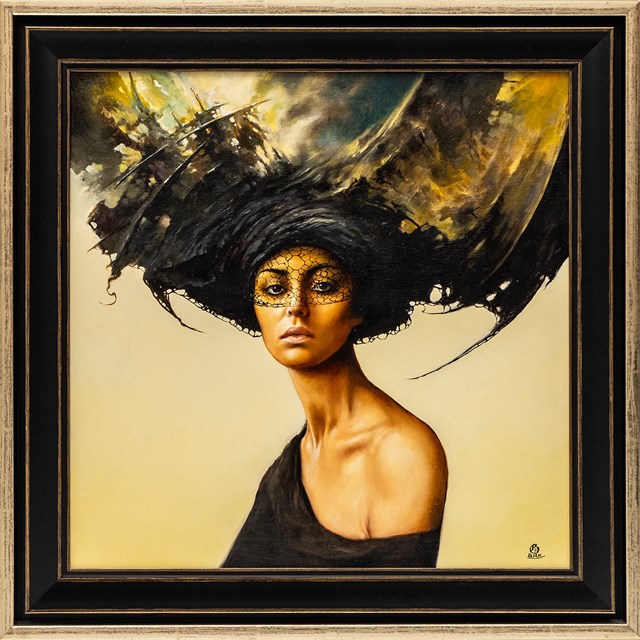 Living room painting by Karol Bąk titled Dead Sea