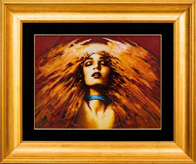 Living room painting by Karol Bąk titled Ecstasy