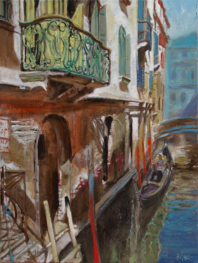 Living room painting by Dariusz Żejmo titled Venice 42         