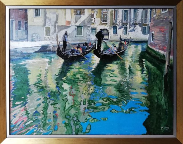 Living room painting by Dariusz Żejmo titled Venice 30