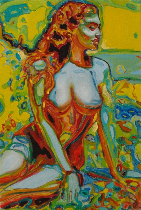 Obraz do salonu artysty Dariusz Żejmo pod tytułem AKT ywacja żółcieni