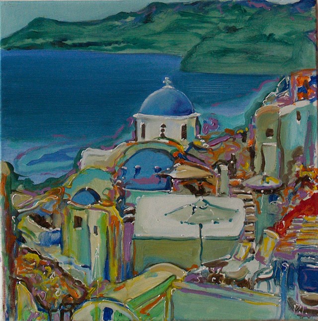 Obraz do salonu artysty Dariusz Żejmo pod tytułem Grecja do kwadratu 3