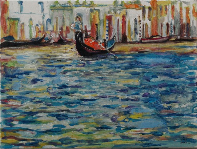 Living room painting by Dariusz Żejmo titled Venetian sketchbook 65