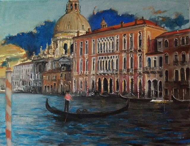 Living room painting by Dariusz Żejmo titled Venice 40