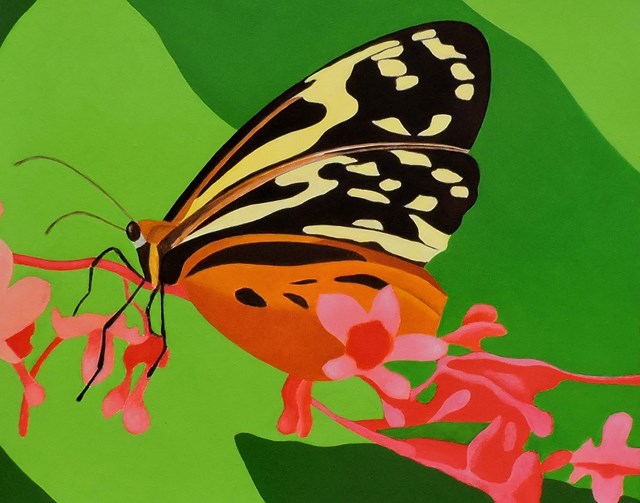 Living room painting by Antoni Janusz Wojnarowski titled butterfly 8