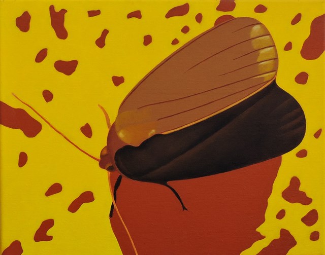 Living room painting by Antoni Janusz Wojnarowski titled Moth 2