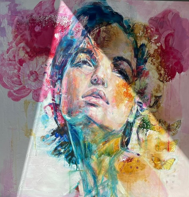 Obraz do salonu artysty Sylwia Kalinowska pod tytułem "Kiss of the sun"