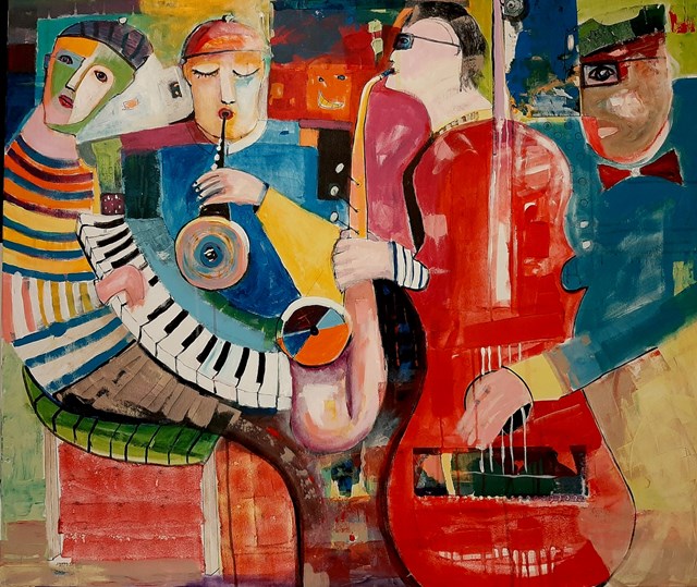 Obraz do salonu artysty Mirosław Nowiński pod tytułem Obraz z cyklu Dźwięki ciszy /Dźwięk ciszy nr 2