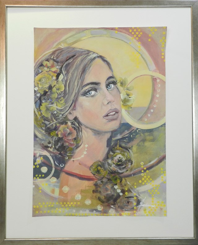 Living room painting by Jolanta Frankiewicz titled Before the moment is over