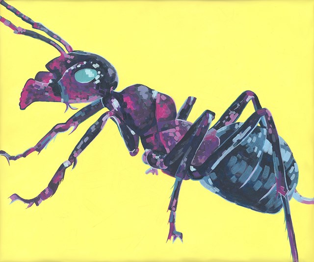 Living room painting by Ewelina Czarniecka titled An ant 