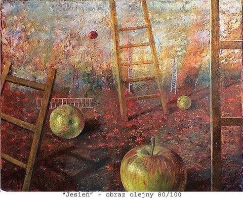 Living room painting by Maria Kucia-Albin titled Autumn