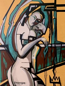 Obraz do salonu artysty Elżbieta Boukourbane pod tytułem "JESIENNA UKŁADANKA"