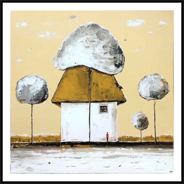 Obraz do salonu artysty Andrzej Cybura pod tytułem "CO SŁYCHAĆ KRUKU..."