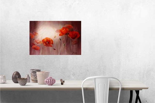 Light and red poppies - visualisation by Lidia Olbrycht