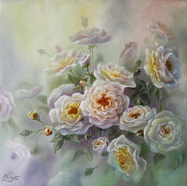 Living room painting by Lidia Olbrycht titled Rose