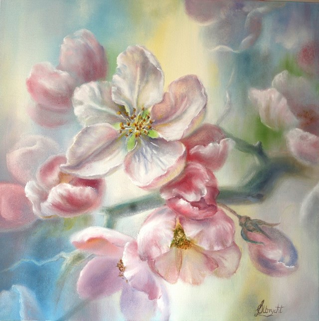 Obraz do salonu artysty Lidia Olbrycht pod tytułem Kwitnąca Jabłoń